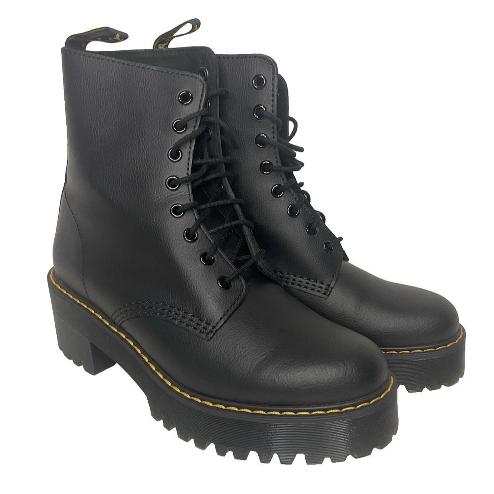 Dr Doc Martens Shriver Hi Lace Up Leather Grunge Combat Platform Boot Women's 10